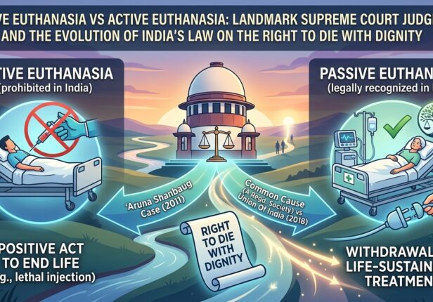 PASSIVE EUTHANASIA VS ACTIVE EUTHANASIA: LANDMARK SUPREME COURT JUDGMENTS AND THE EVOLUTION OF INDIA’S LAW ON THE RIGHT TO DIE WITH DIGNITY